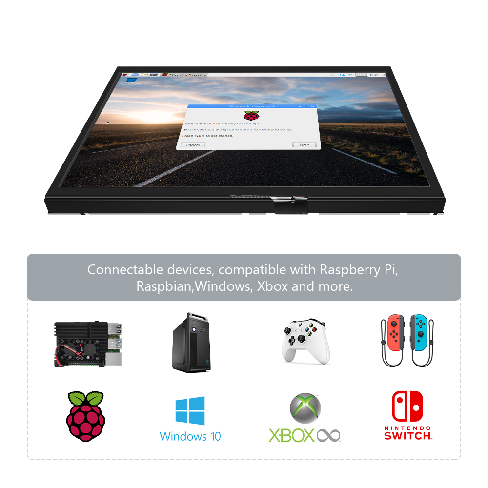 Raspberry Pi 10.1 Inch Capacitive Touch Screen Ips - 10.1 inch HDMI LCD (H) Computer